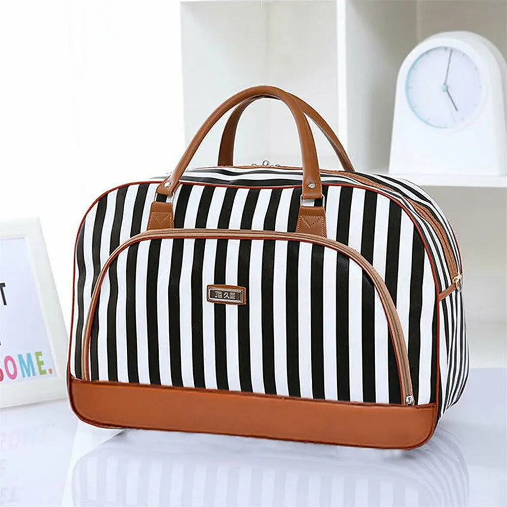 Large Travel Holdall – Women’s Fashion Zip Carry-On & Weekend Handbag