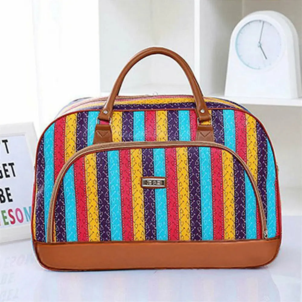 Large Travel Holdall – Women’s Fashion Zip Carry-On & Weekend Handbag