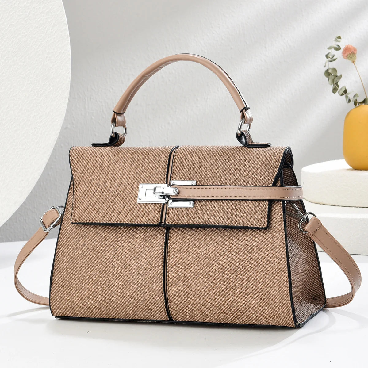 Luxury Leather Handbag – Designer Shoulder & Crossbody Purse for Women