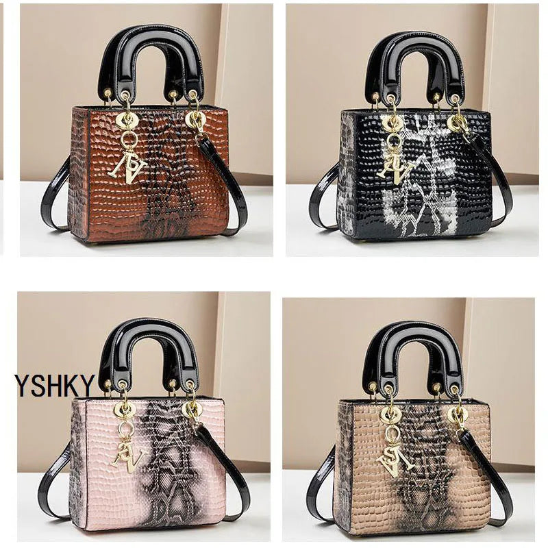 Large-Capacity Shoulder Bag – Patterned Crossbody & Bucket Handbag for Women