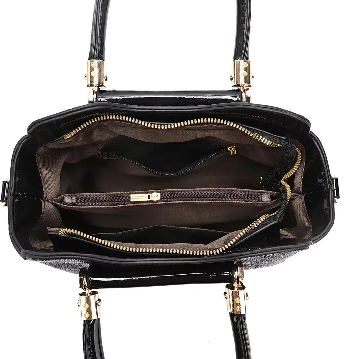 2-Piece PU Leather Bag Set – Classic Tote & Clutch Combo