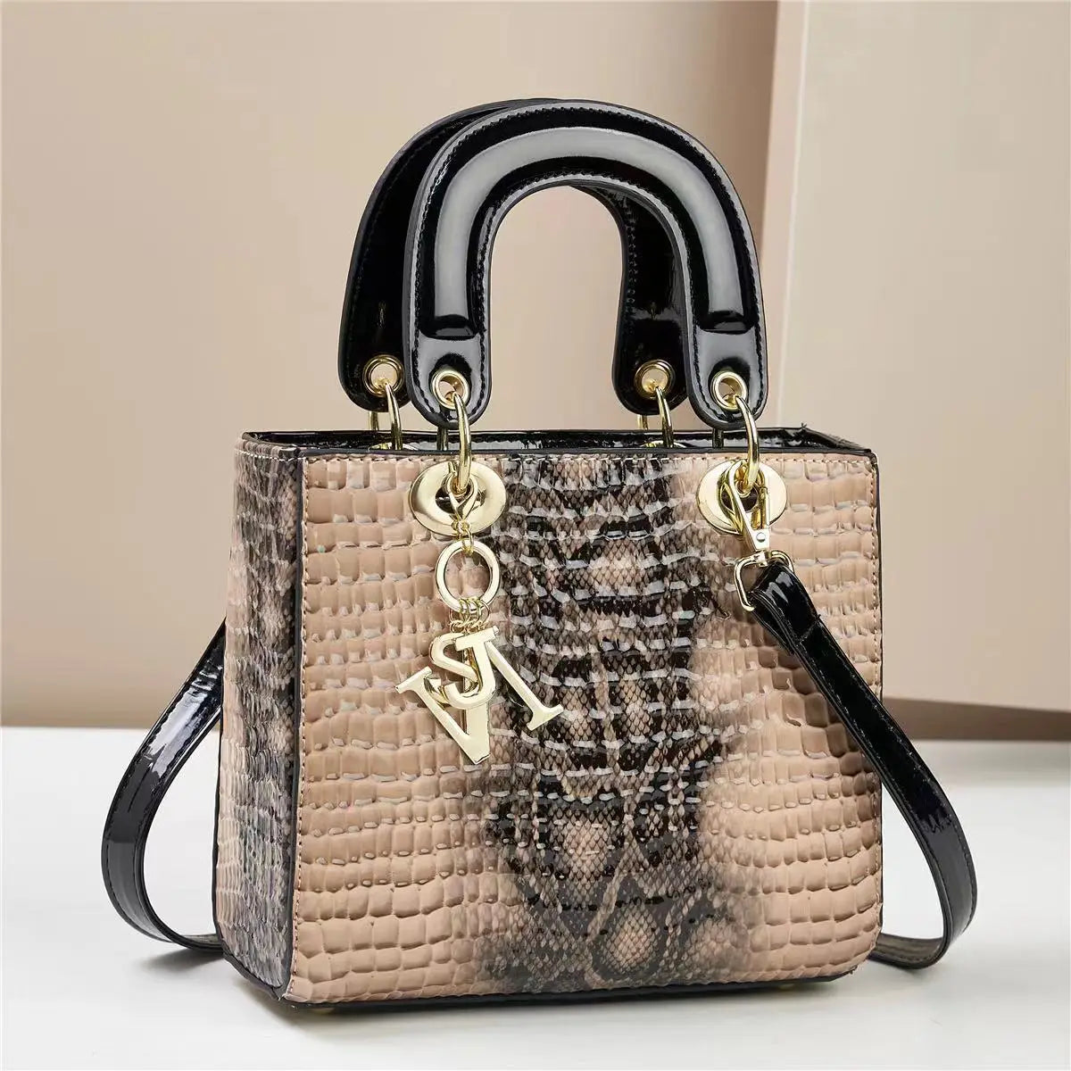 Large-Capacity Shoulder Bag – Patterned Crossbody & Bucket Handbag for Women