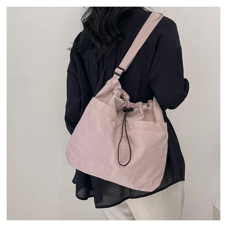 Drawstring Crossbody Hobo