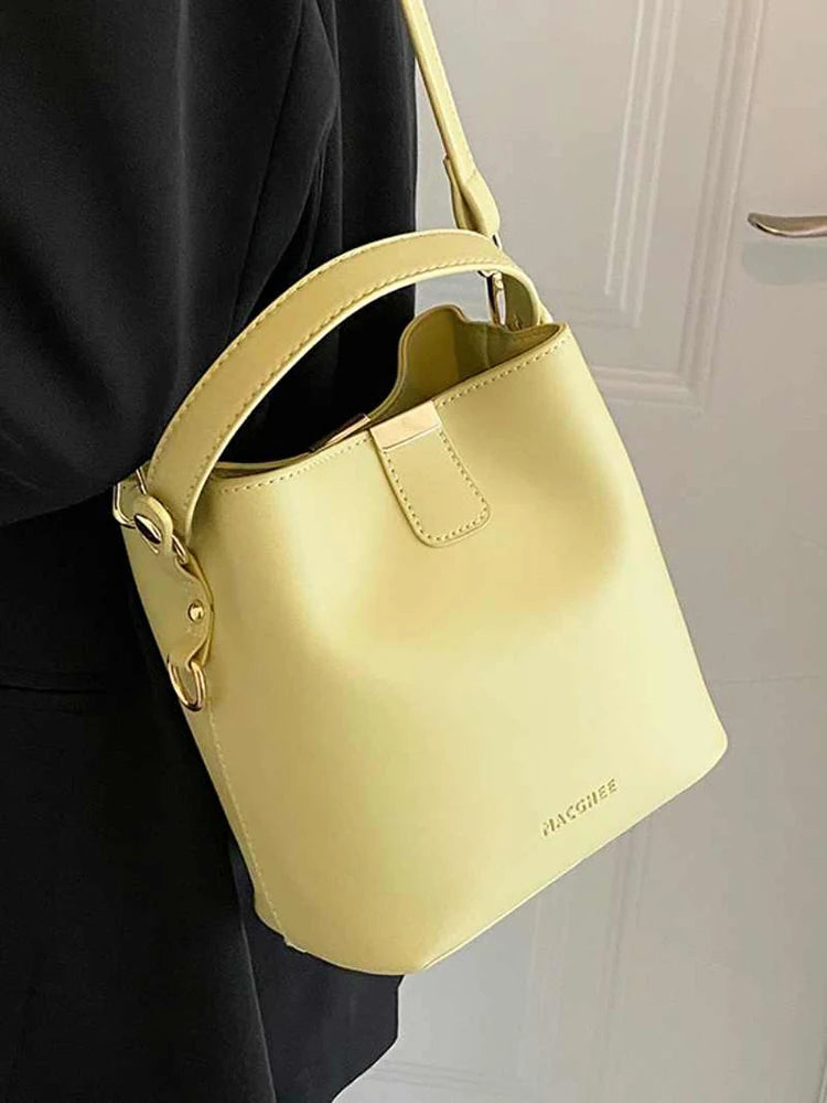 High-End Solid PU Shoulder Mini Bag