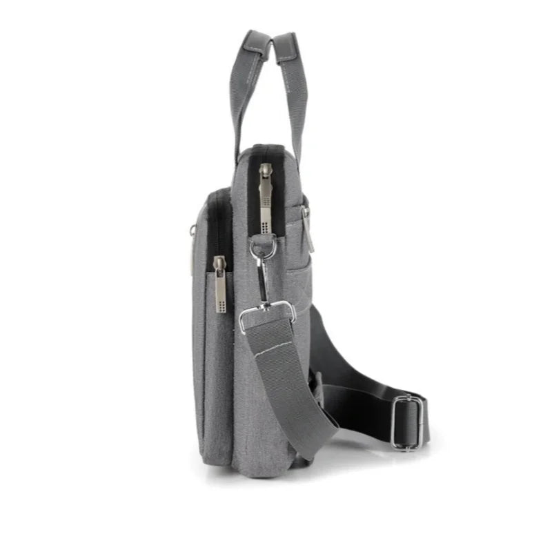 Double-walled shock-resistant water laptop bag carrying shoulder crossbody business briefcase