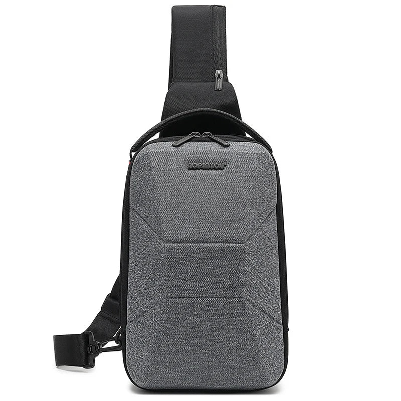 Hard Shell Chest Sling – Waterproof Travel Bag with USB Port