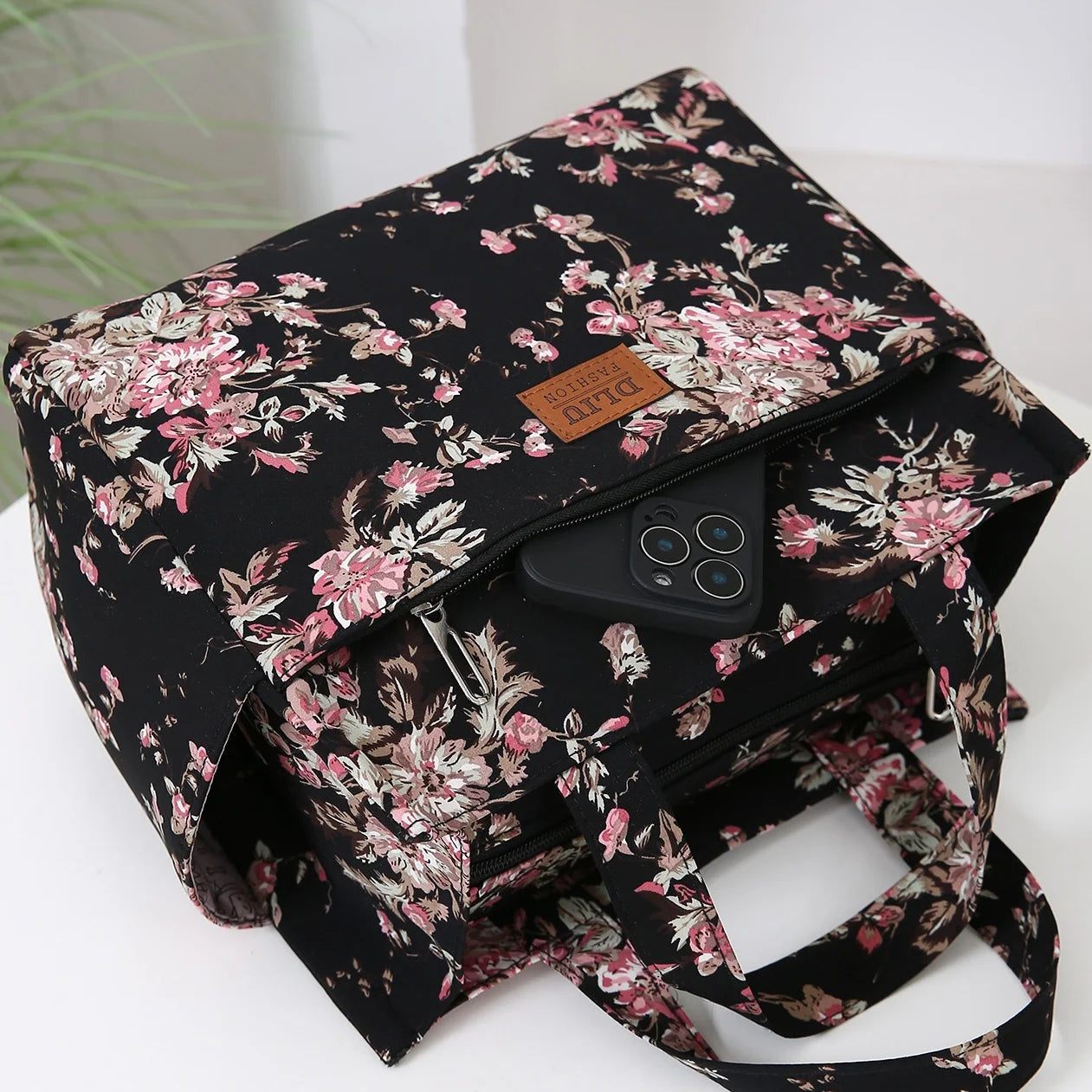 Large Capacity Thickened Cloth Tote – Minimalist Work & Lunch Storage Bag for Daily Use