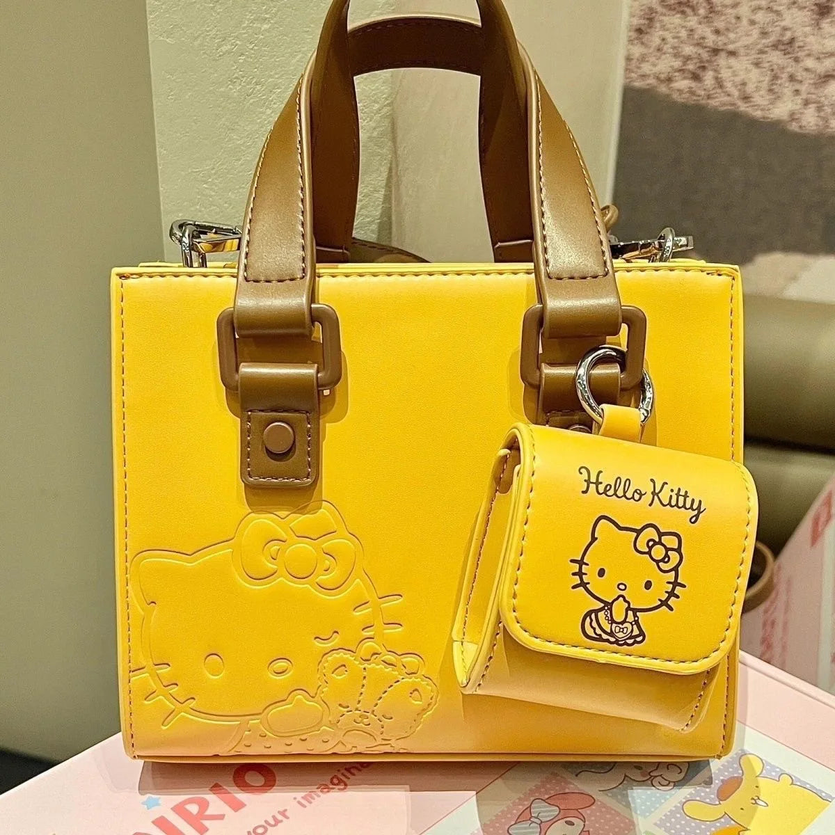MINISO Hello Kitty Shoulder Bag – Large Capacity Crossbody with Bonus Headphone Pouch