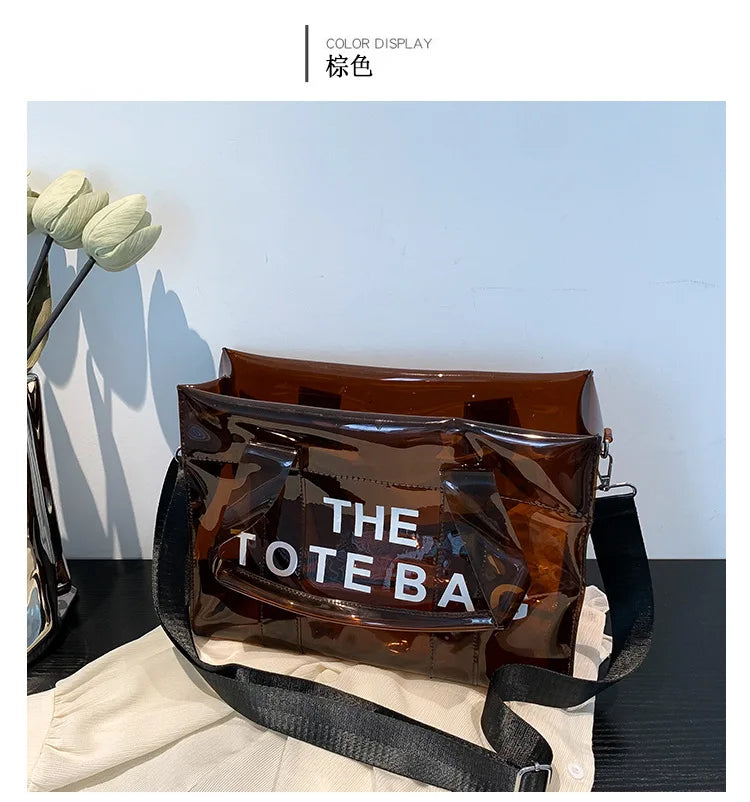 Transparent Tote – Trendy, Spacious & Designer-Inspired