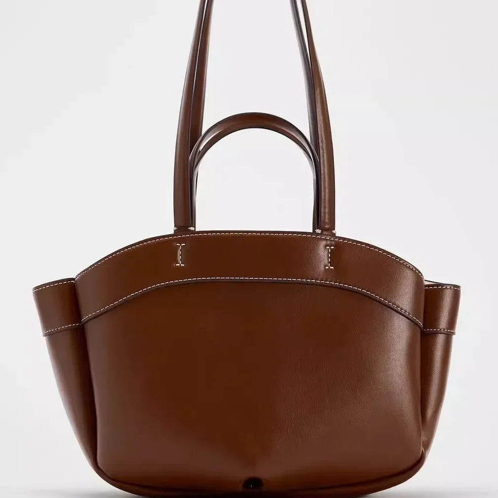 Luxury PU Leather Tote – High-Quality Designer Shoulder & Bucket Bag for Women