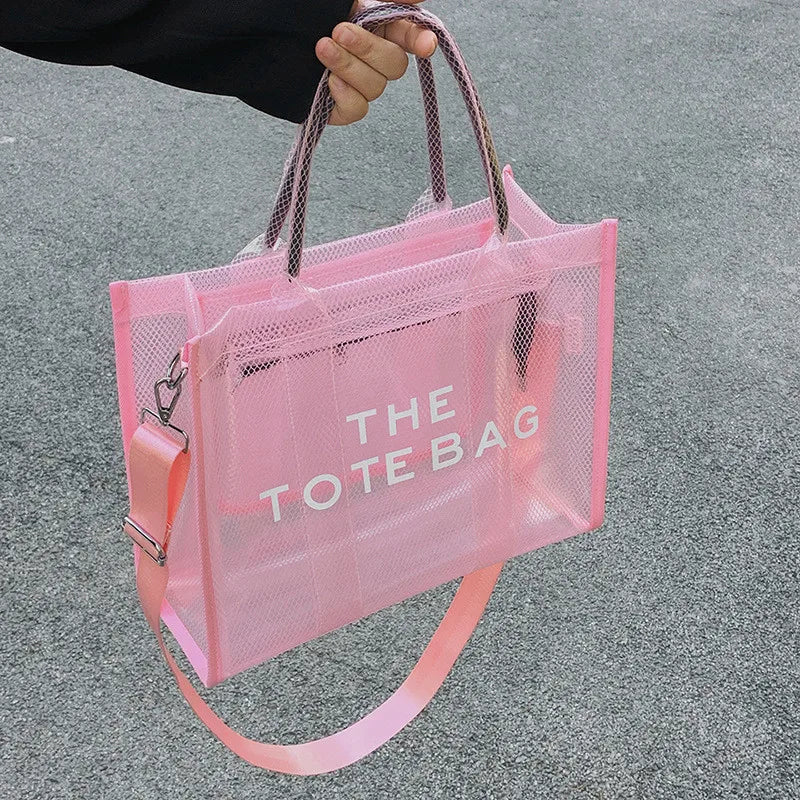Luxury Clear Beach Tote – Chic, Spacious & Summer-Perfect