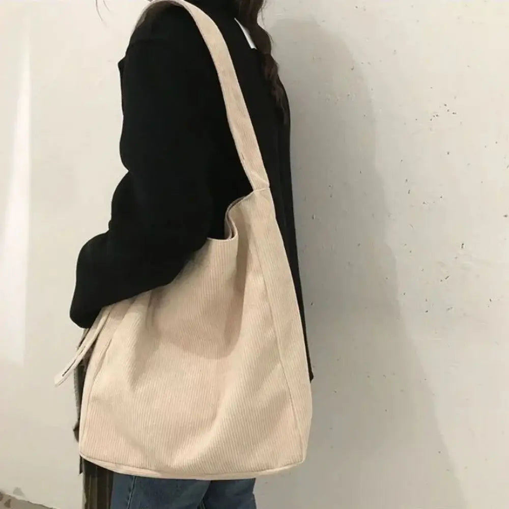 Soft Corduroy Handbag for Girls & Students