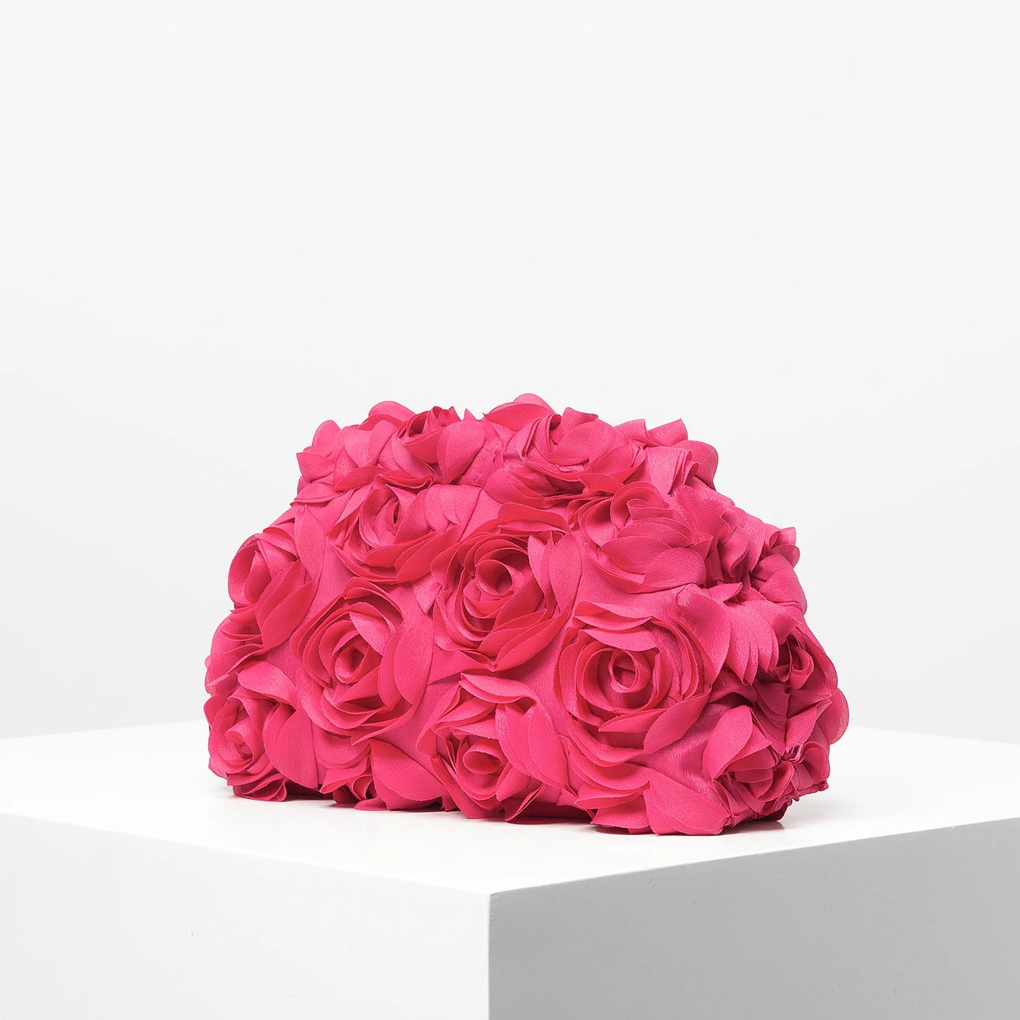 Elegant Rose Clutch – Women's Wedding & Party Clip Bag, Perfect Gift with Unique Pattern