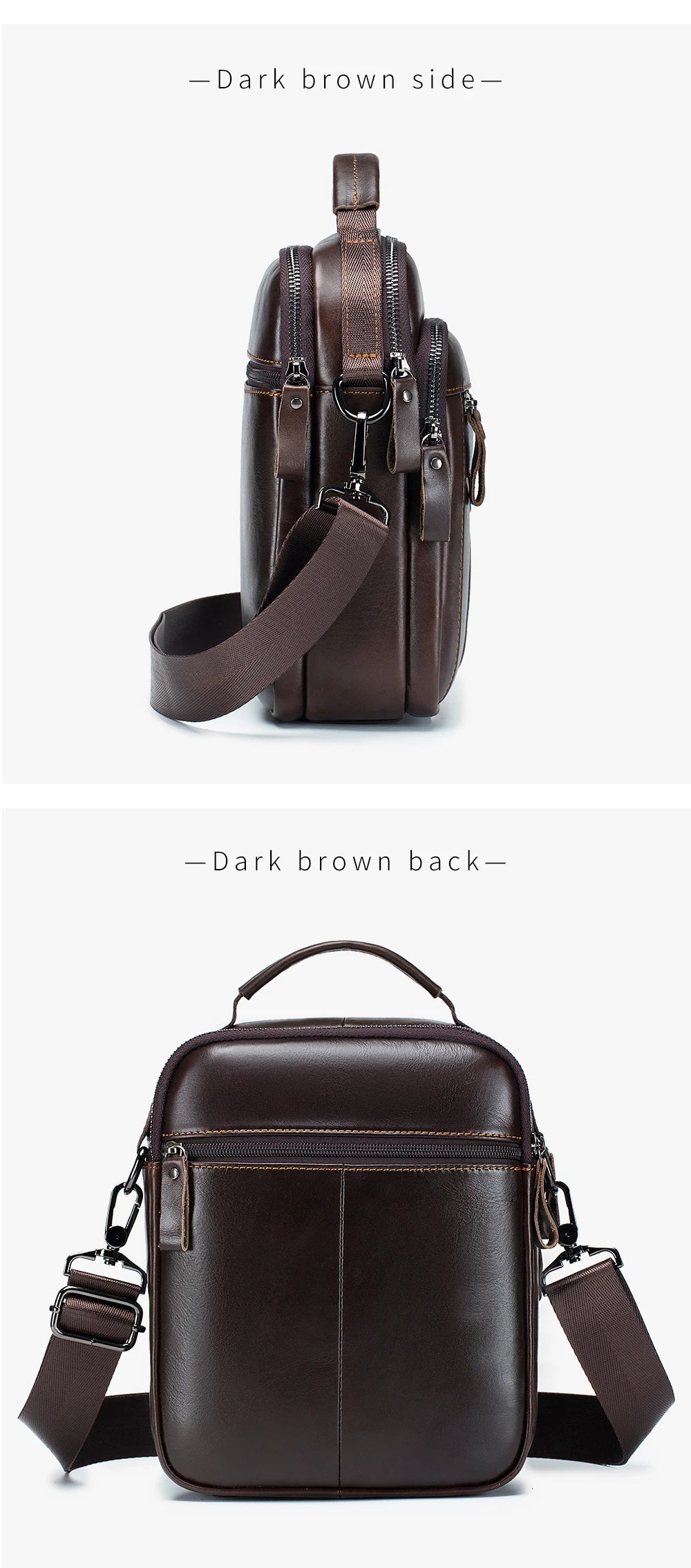 Classic Retro Men’s Cowhide Crossbody Bag