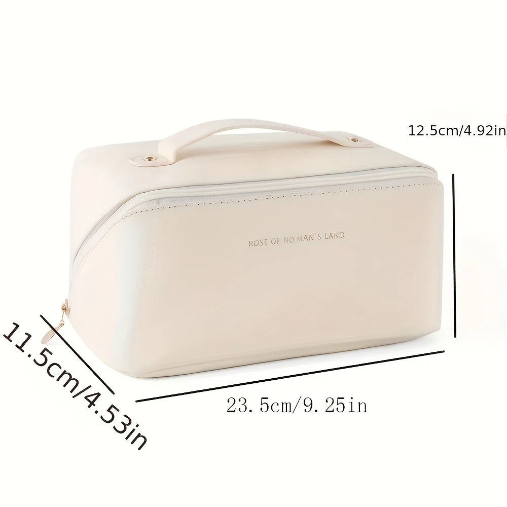 Luxury Travel Makeup Organizer – Zippered Cosmetic & Toiletry Storage Bag for Women
