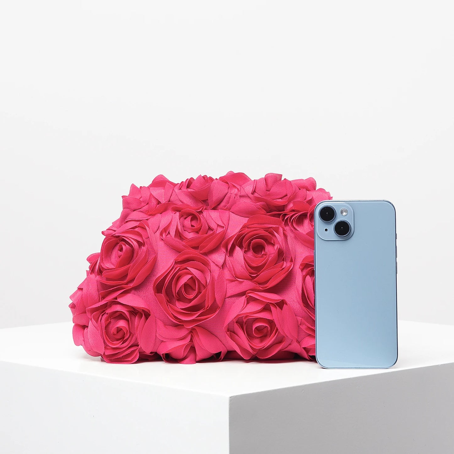 Elegant Rose Clutch – Women's Wedding & Party Clip Bag, Perfect Gift with Unique Pattern