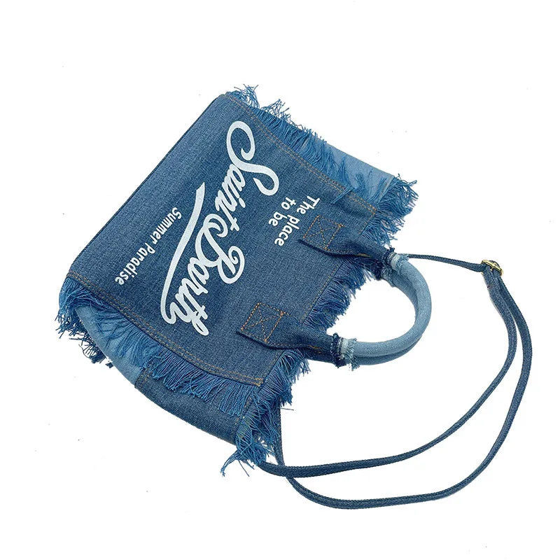 Handmade Tassel Tote – Large Capacity Cowboy Shoulder Bag for Travel & Beach
