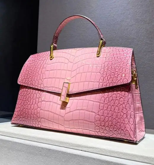 Luxury Crocodile Pattern Shell Bag – Women’s Fashion Top Handle & Crossbody Handbag