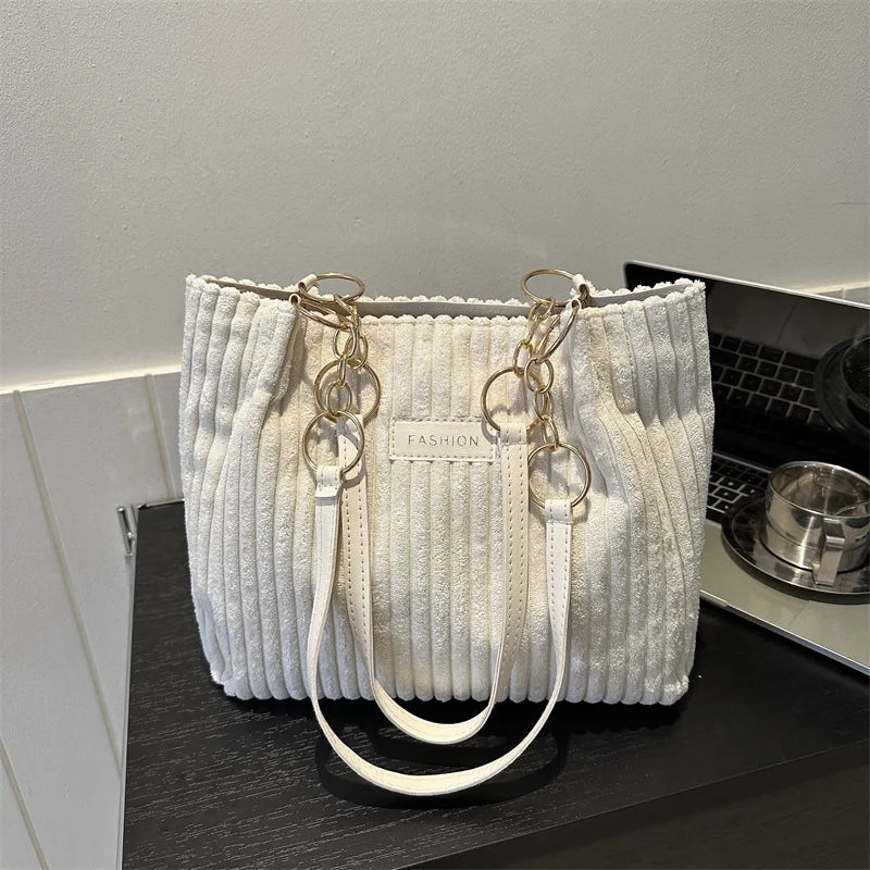 Corduroy Casual Tote for Women
