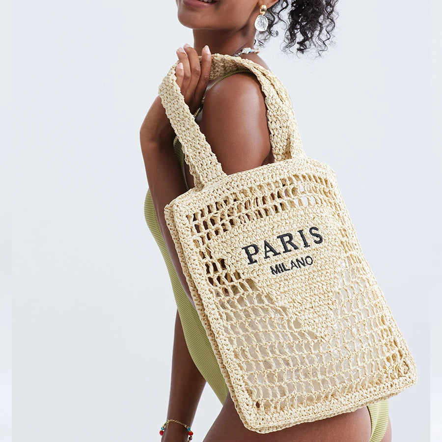 Handwoven Straw Tote – Chic, Spacious & Perfect for Summer