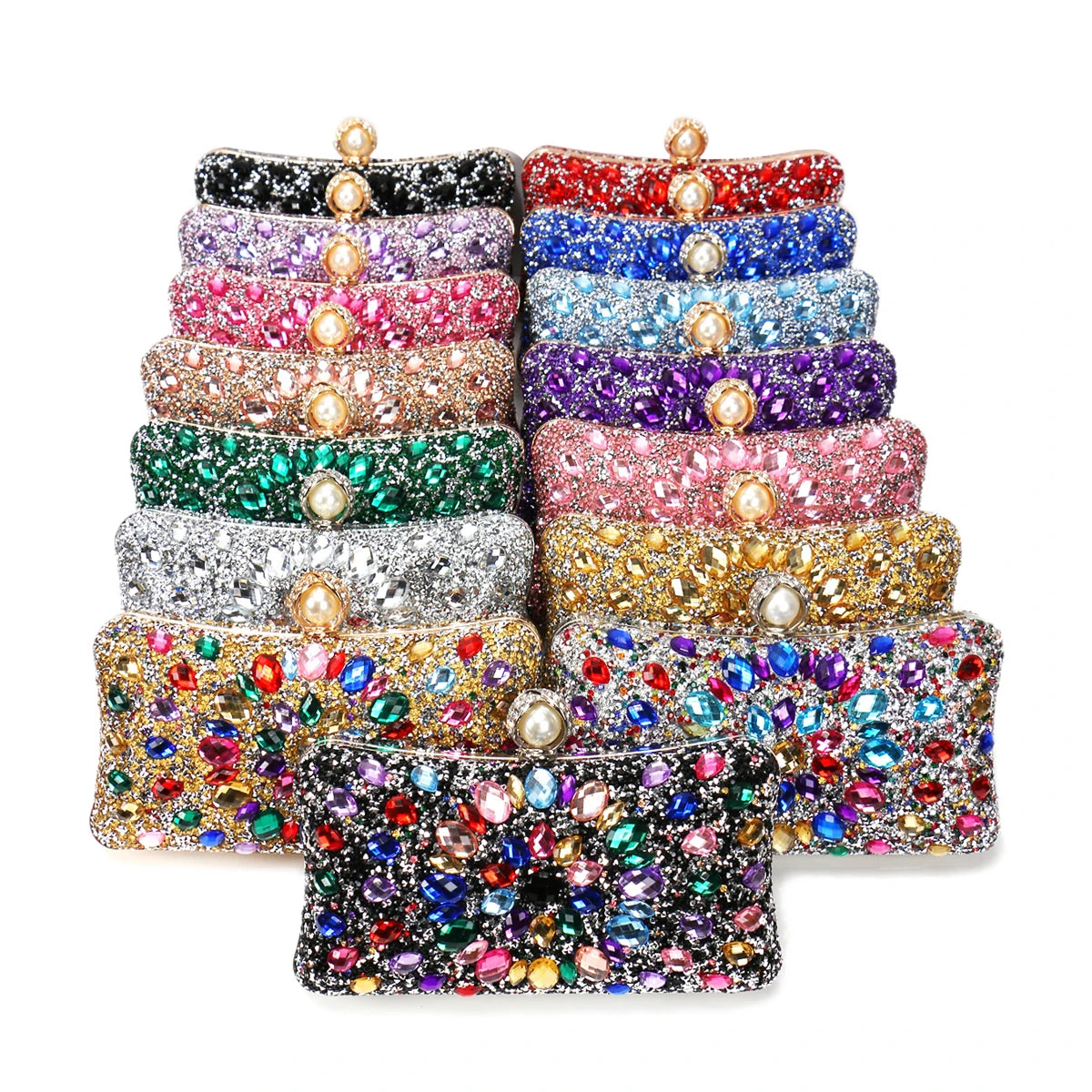 Acrylic Rhinestone Evening Clutch – Glam Party & Wedding Shoulder Bag