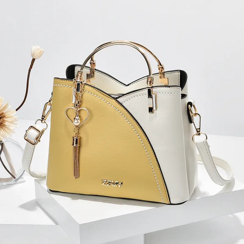 Luxury Crossbody Tote – Casual Elegance with Grid Design