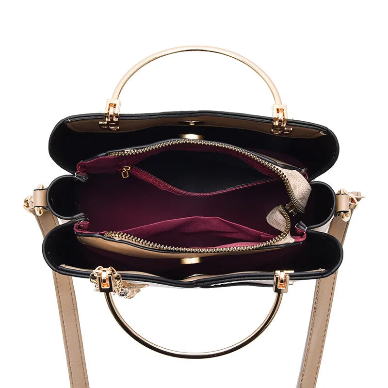 Luxury Crossbody Tote – Casual Elegance with Grid Design
