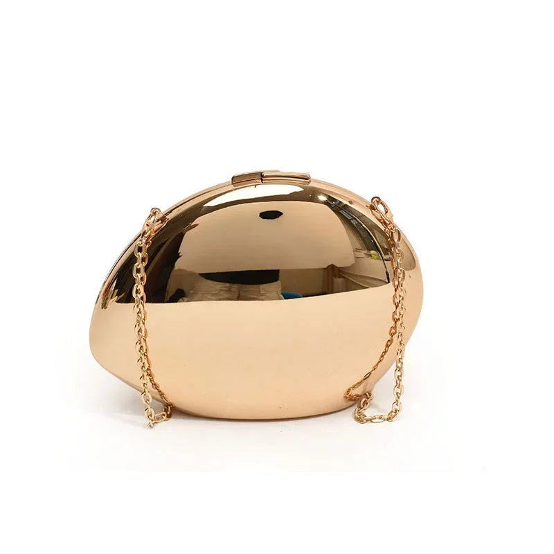 Luxury Clear Acrylic Evening Clutch – Half-Moon Shoulder Bag for Women’s Weddings & Parties