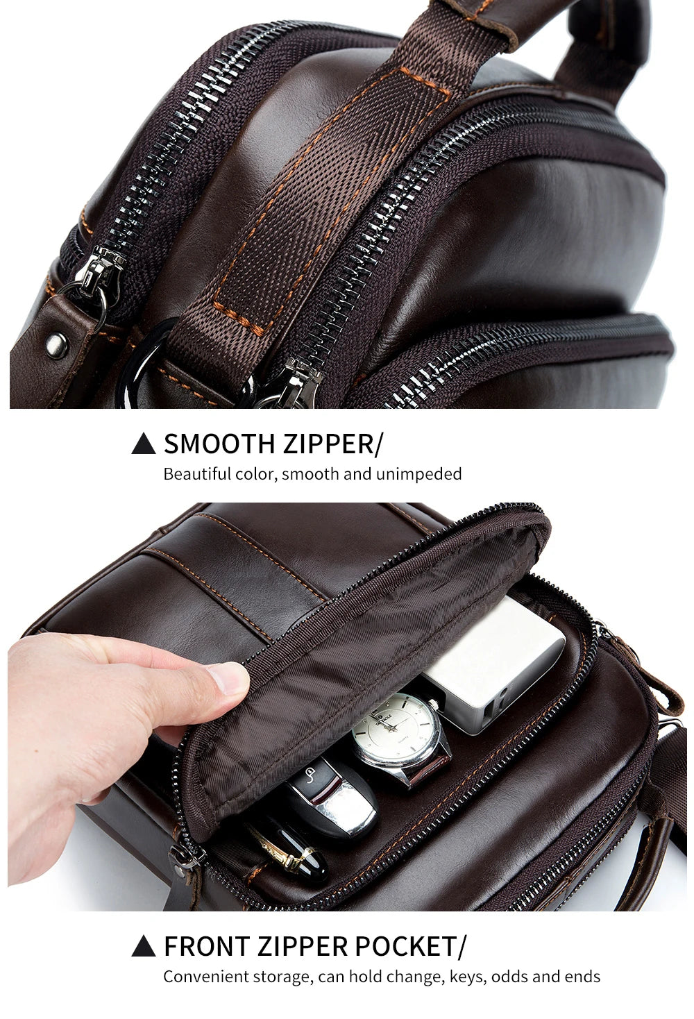 Classic Retro Men’s Cowhide Crossbody Bag