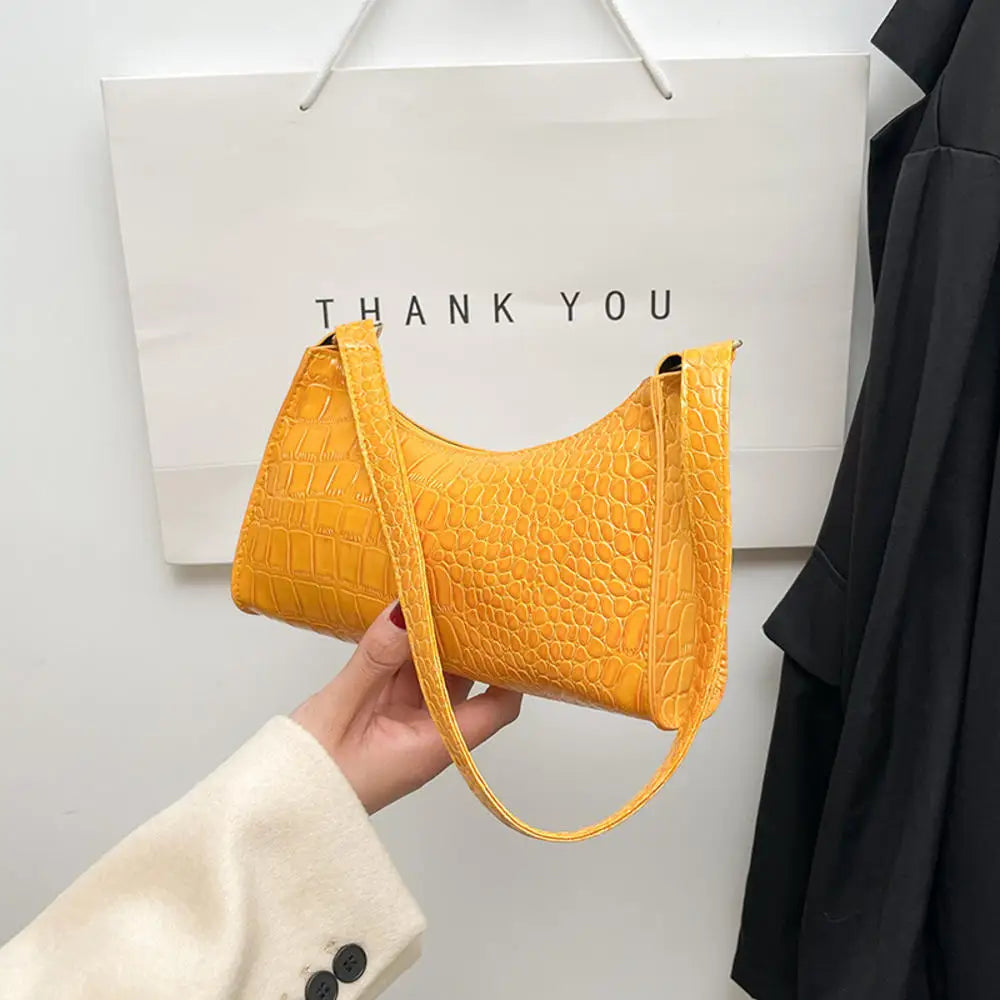 Black Shoulder Bag – Trendy Small Handle Crossbody & Clutch Purse for Women