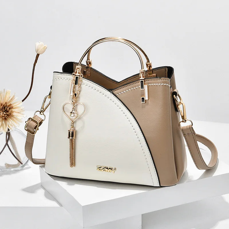Luxury Crossbody Tote – Casual Elegance with Grid Design