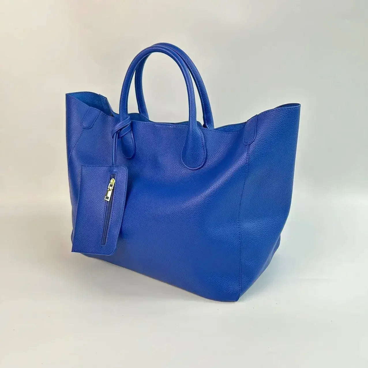 Oversized Vegan Leather Handbag – Simple, Versatile & Large-Capacity Shopping Tote for Women