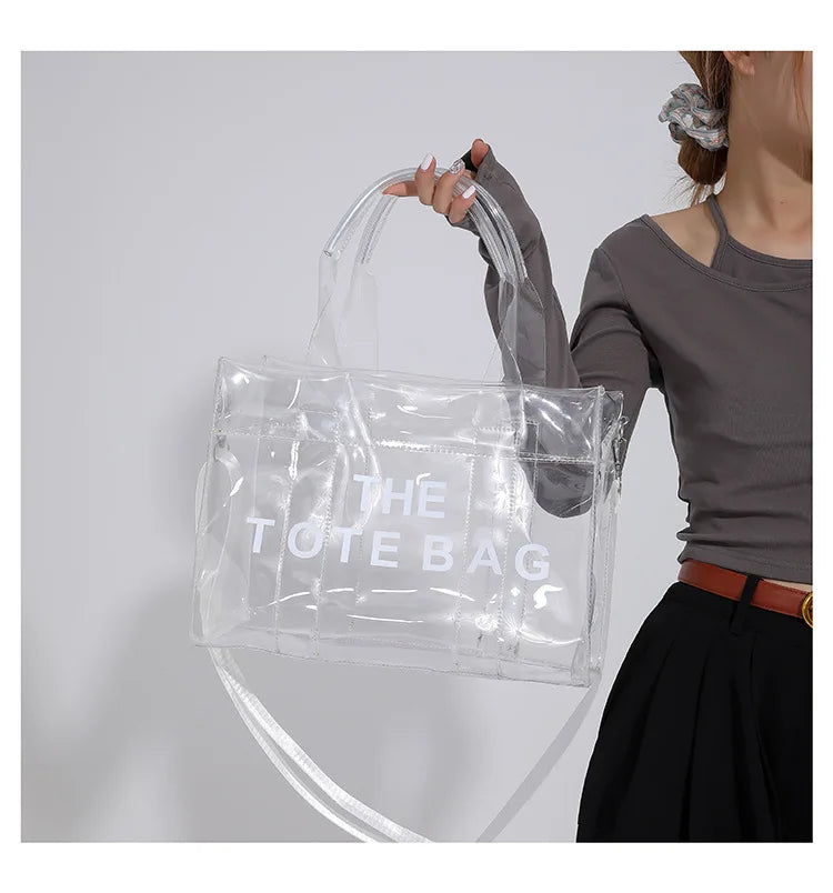 Transparent Tote – Trendy, Spacious & Designer-Inspired