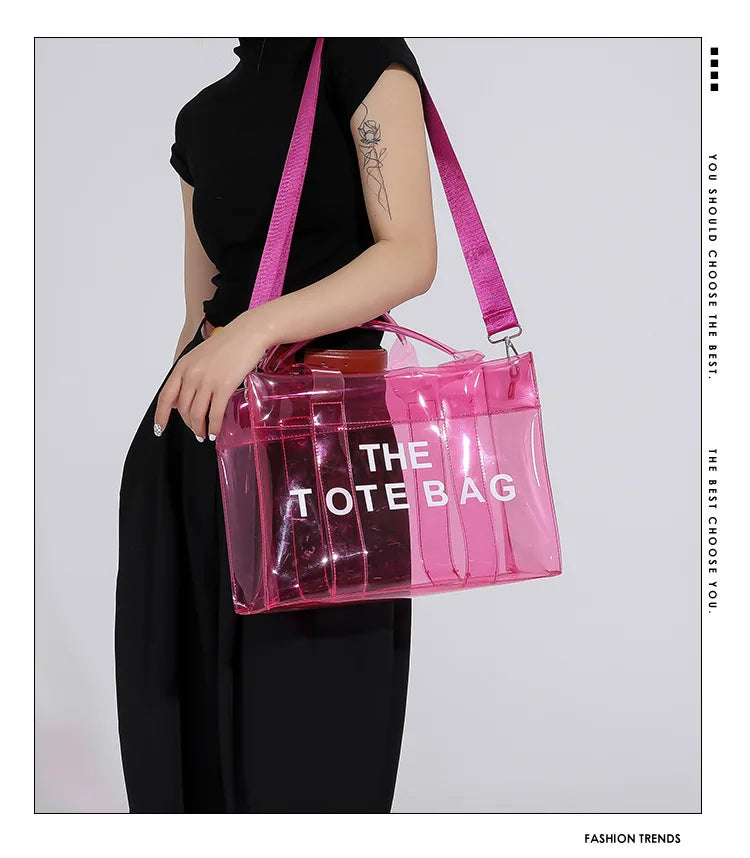 Transparent Tote – Trendy, Spacious & Designer-Inspired