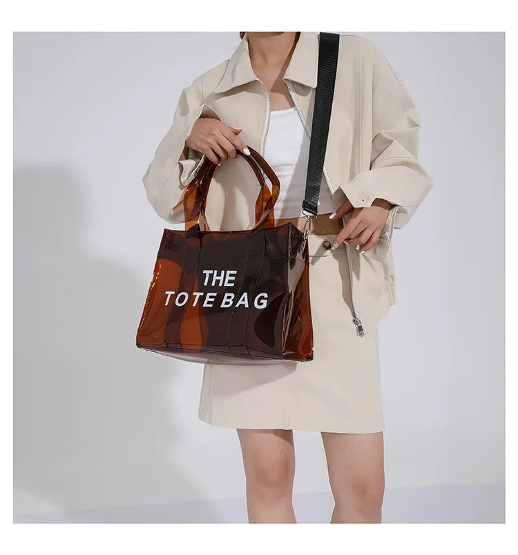 Transparent Tote – Trendy, Spacious & Designer-Inspired