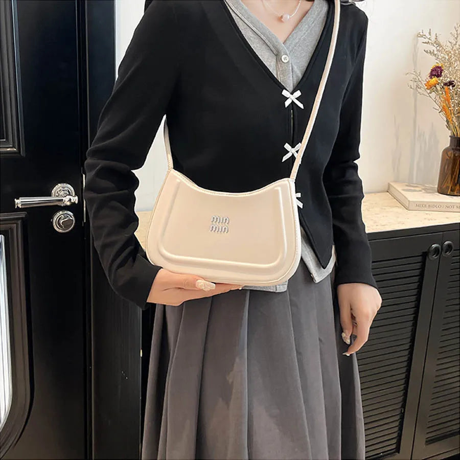 Korean Style Crescent Bag – High-End Multifunctional Shoulder & Crossbody Handbag for Women