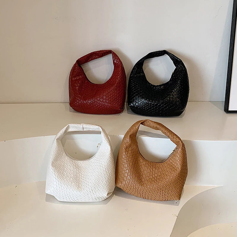 Soft Embossed Top-Handle Shoulder Bag