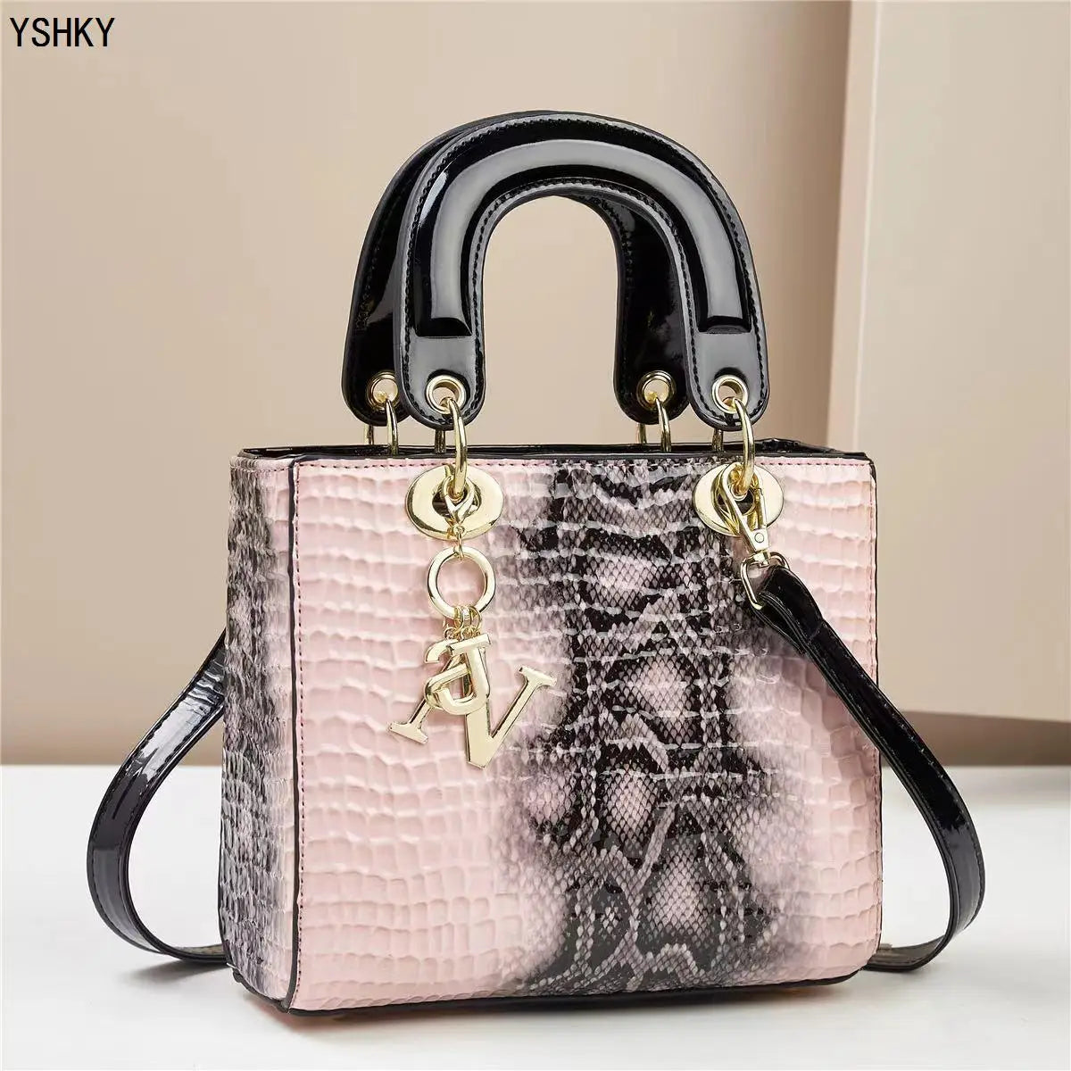 Large-Capacity Shoulder Bag – Patterned Crossbody & Bucket Handbag for Women