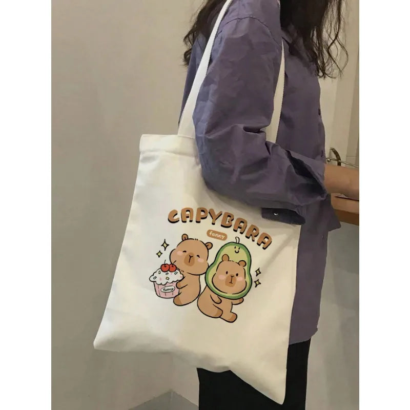 Floral Graffiti Canvas Tote – Bold, Stylish & Street-Ready