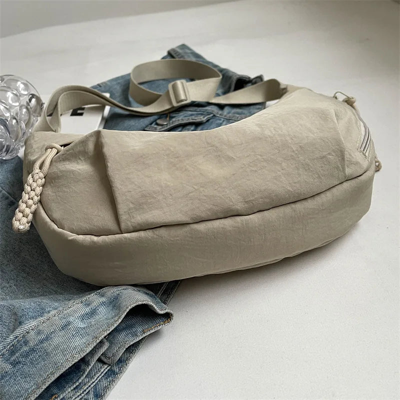 Nylon Crossbody Shoulder Hobo Bag