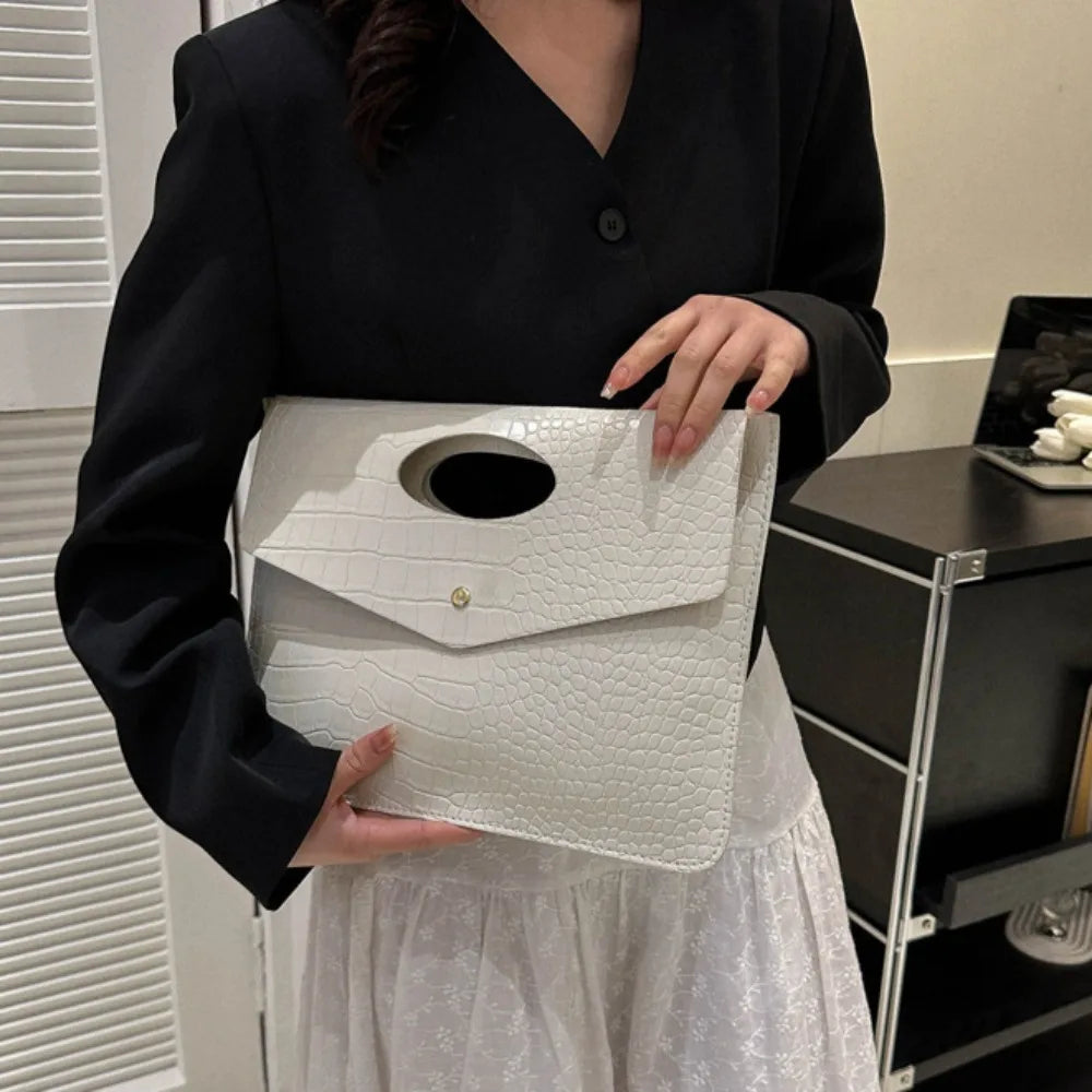 Crocodile Pattern Clutch – Elegant Tote & Handbag for Office, Dinner & Giftin
