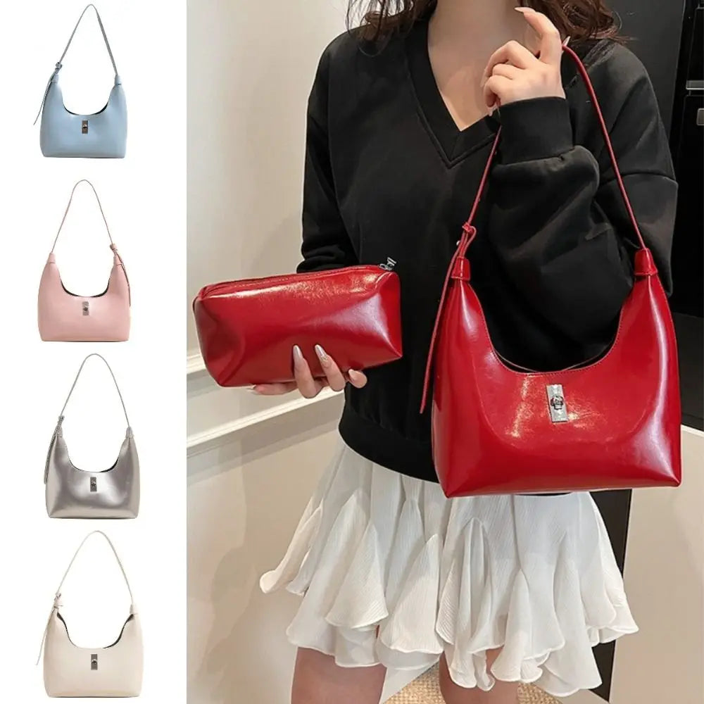 Minimalist Crescent Hobo Bag – Soft Leather Tote for Commuting & Outdoor Use
