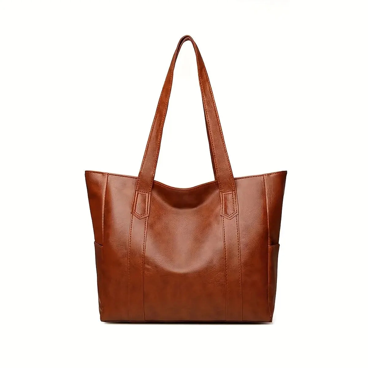 Vintage Vegan Tote Bag – Large Capacity Casual Shoulder Handbag for Women’s Commute