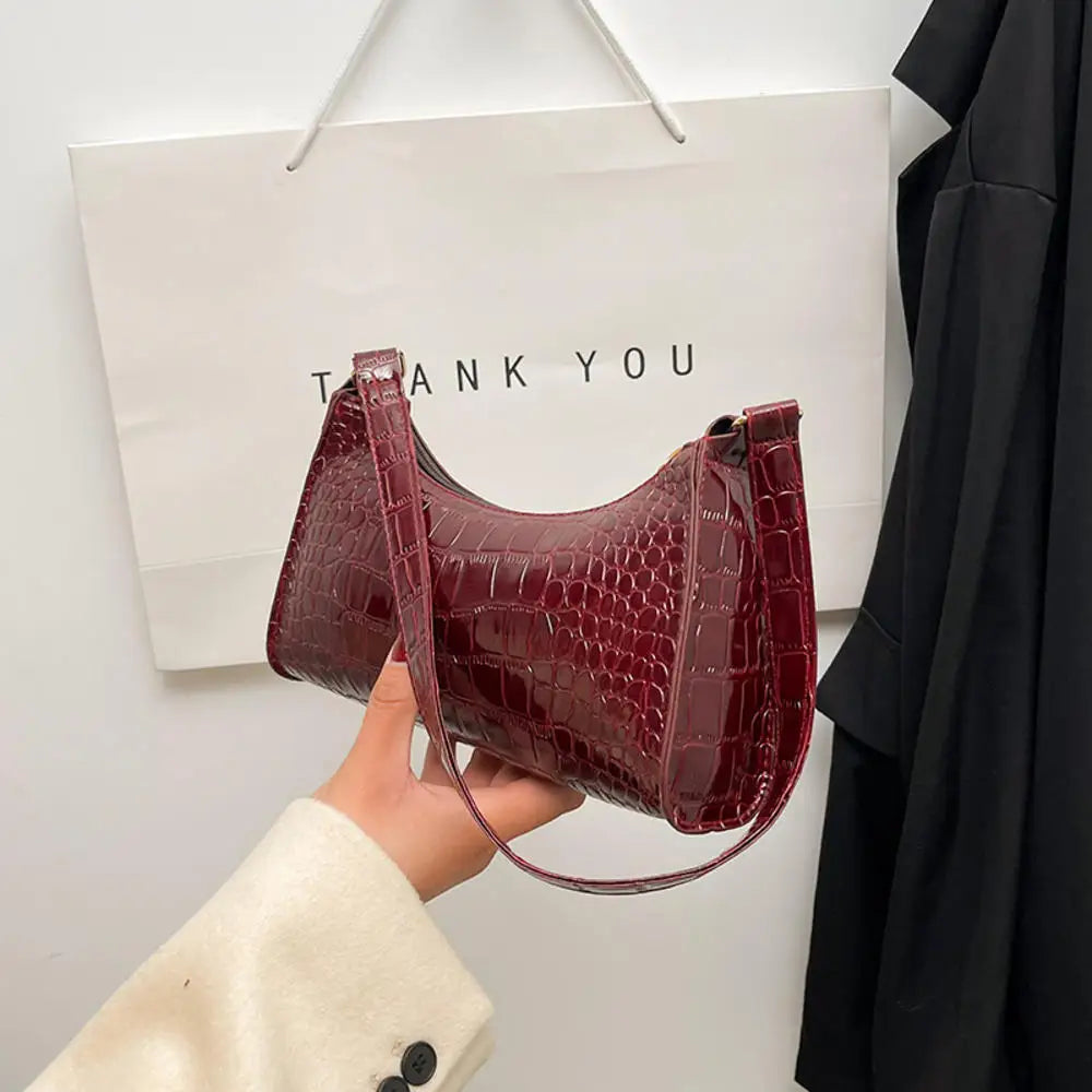 Black Shoulder Bag – Trendy Small Handle Crossbody & Clutch Purse for Women