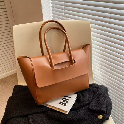 Luxury Women’s Shoulder Bag – Soft Premium Leather Feel, Large Capacity Designer Tote, Timeless Retro Elegance