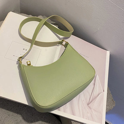 Solid Color Shoulder Bag