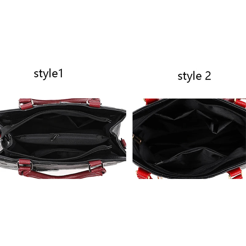 Leather Designer Tote – Casual Large-Capacity Crossbody Shoulder Bag for Women