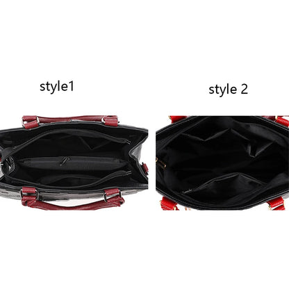 Leather Designer Tote – Casual Large-Capacity Crossbody Shoulder Bag for Women
