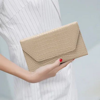 Genuine Cowhide Leather Clutch – Women’s Crossbody Phone & Shoulder Bag