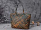 Romantic Woven Leather Tote – Handmade Cowhide Bucket Bag for Women’s Beach & Holiday